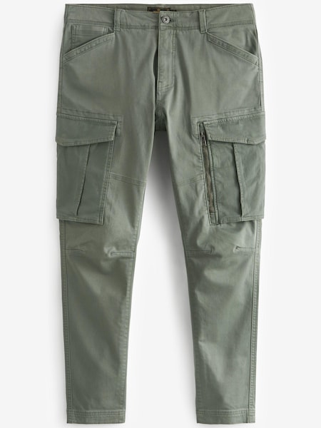 Zelena Petrol - Standardni kroj - Zip Detail Stretch Cargo Trousers (D89597) | € 23