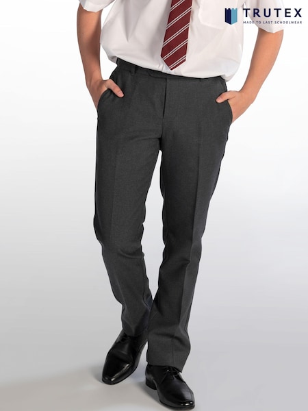 Trutex Senior Boys Grey Slim Leg School Trousers (D89997) | €13 - €16