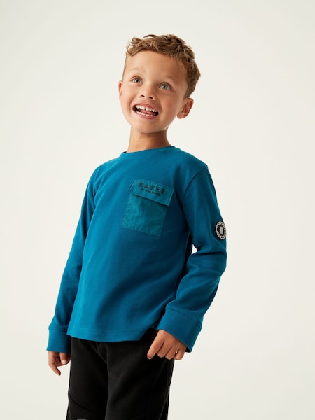 zelena - Baker by Ted Baker Long Sleeve Pocket T-Shirt (D90383) | € 10 - € 13