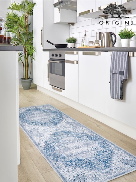 Origin Rugs Blue Easy Care Washable Garda Runner (D90511) | €59.50