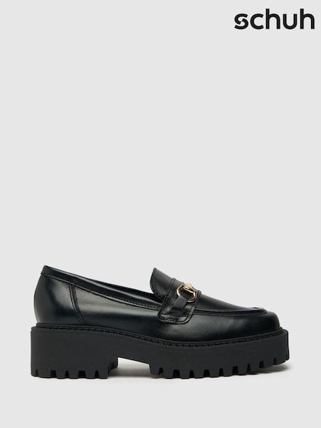 Schuh Lyla Black Leather Snaffle Shoes (D90845) | AED189