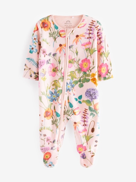 Pink Velour Sleepsuit (0mths-3yrs) (D90952) | €6 - €7