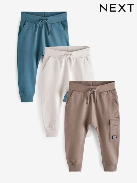 Blau - Super Skinny Utility Joggers 3 Pack (3mths-7yrs) (D91225) | 16 € - 19 €