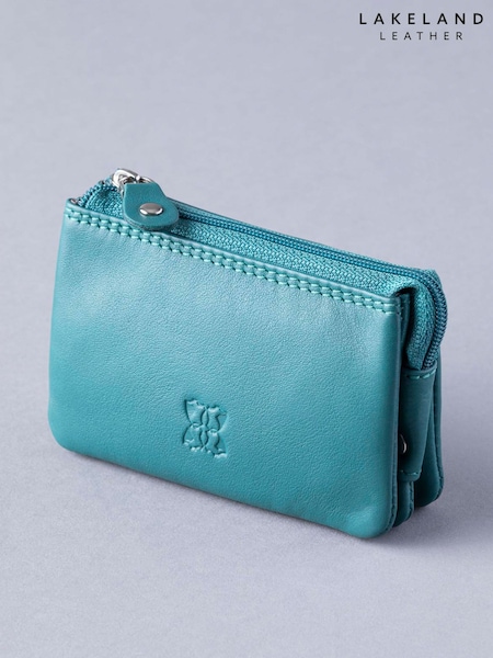 Lakeland Leather Teal Green Multi Pocket Coin Purse (D91262) | €27