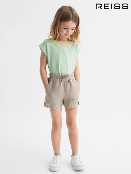 Reiss Aqua Freddie 9-12 yrs Jersey V Neck T-Shirt (D91457) | LEI 182