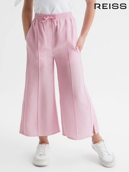 Reiss Sienna Wide Leg Side Slip Drawstring Trousers (D91468) | 396 LEI