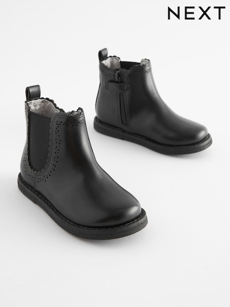 Black Wide Fit (G) Chelsea Ankle Boots (D91477) | AED142 - AED163