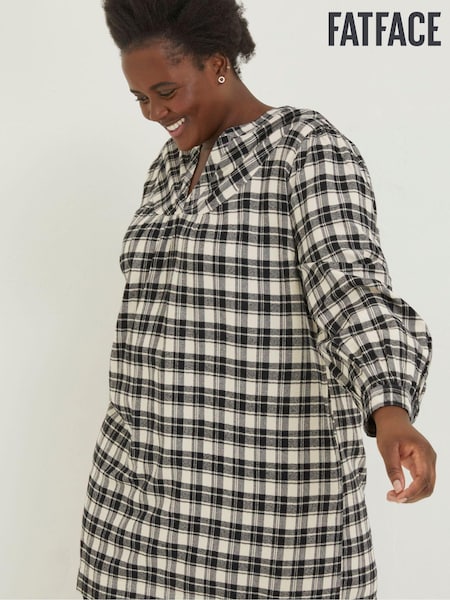 FatFace Natural Jessie Check Shift Dress (D91659) | €16.50