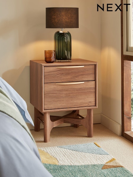 Dark Jackson Walnut Effect Bedside Table (D91704) | €245