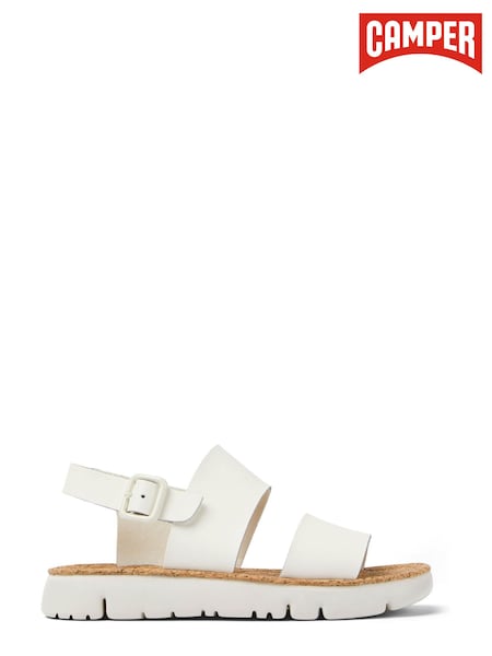 Oruga White Leather Women's Sandal (D92439) | €59