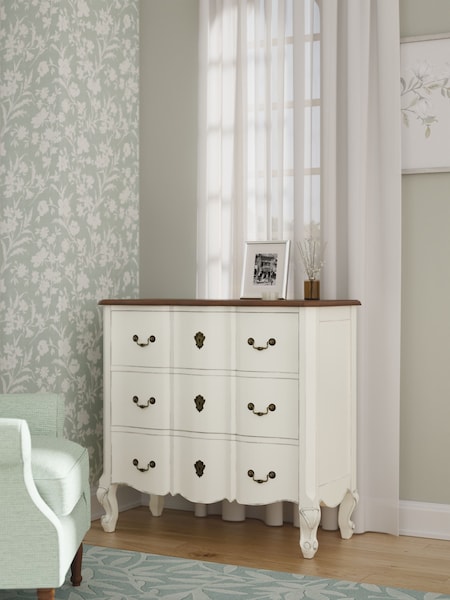 Laura Ashley Ivory Montpellier 3 Drawer Chest (D92585) | €976.50
