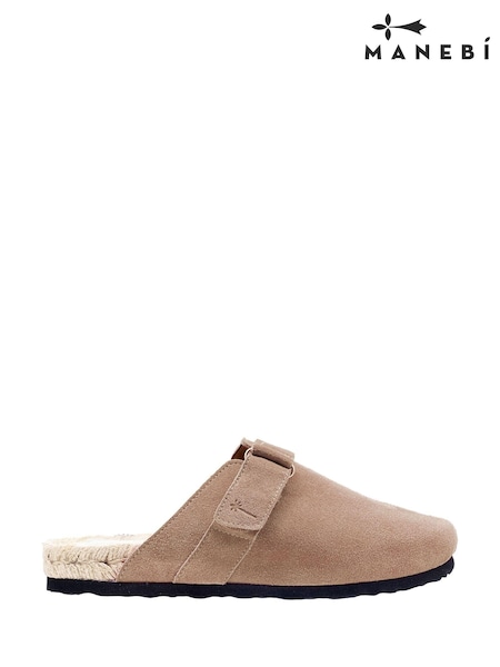 Manebi Suede Hamptons Clog Mules (D93204) | AED422