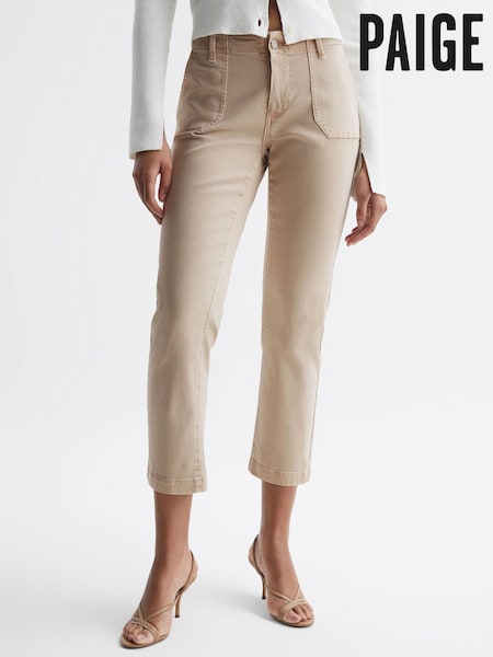 Reiss Vintage Warm Sand Mayslie Paige High Rise Straight Leg Jeans (D93469) | €365