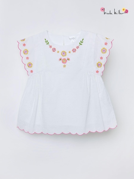 Nicole Miller White Coconut Milk Blouse (D93912) | €13 - €13.50