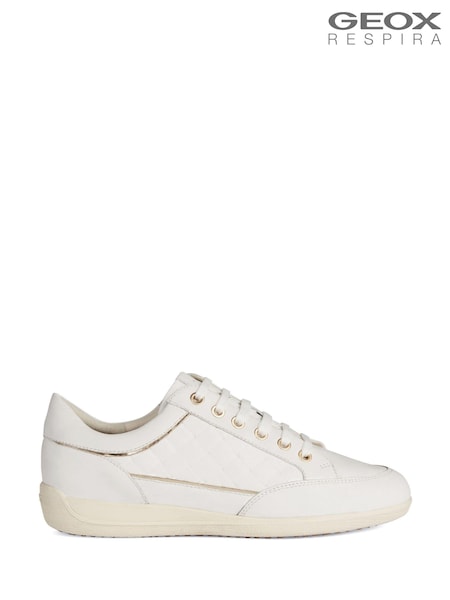 Geox Womens Myria White Trainers (D94722) | ‏553‏₪