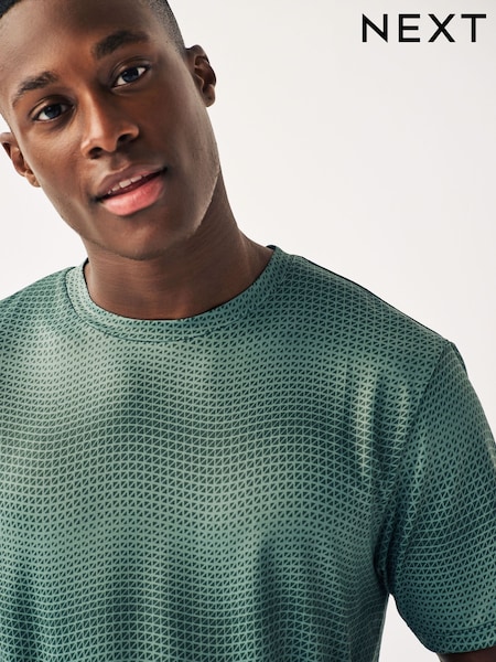 Khaki Green Printed Training T-Shirt (D95514) | €4