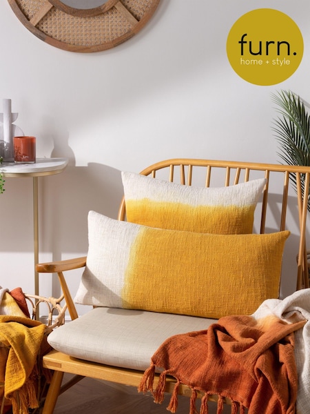 Furn Mizu Dip Dye 100% Cotton Square Cushion (D95708) | 140 zł