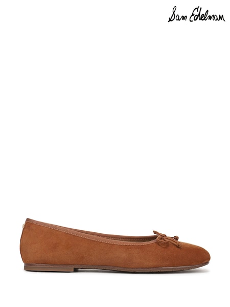 Tan Brown - Sam Edelman Alie Regular Fit Ballet Shoes