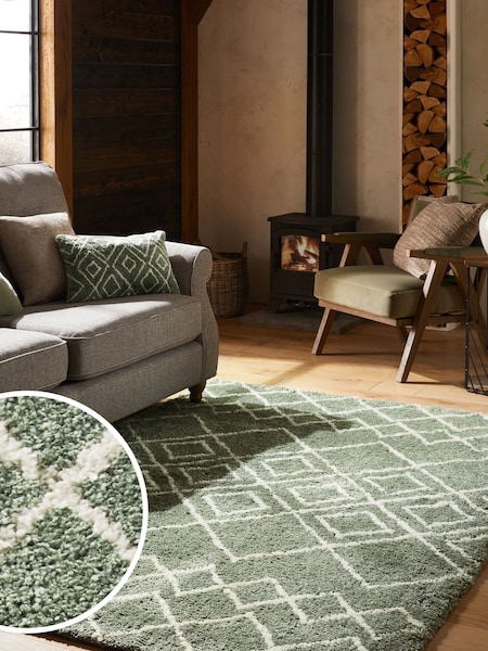 Sage Green Smart Global Berber Standard Rug (D96169) | €99 - €458