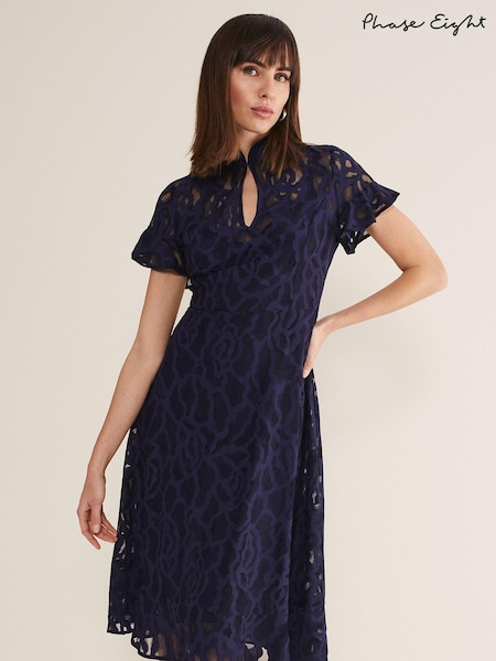 Phase Eight Blue Lulu Lace Dress (D96763) | €95