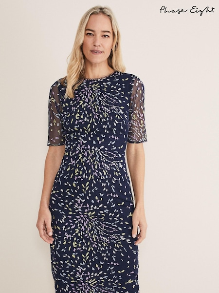Phase Eight Blue Aileena Embroidered Dress (D96788) | €102