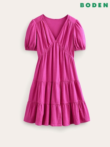 Boden Purple Jersey Seersucker Dress (D97074) | €38
