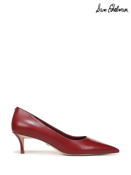 أحمر - حذاء كورت بكعب رفيع ومقدمة مُدبَّبة عند الأصابع تلبيس قياسي Summer من Sam Edelman