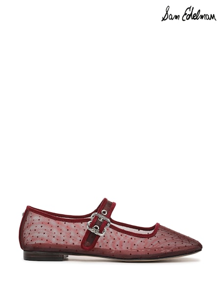 أحمر - حذاء Michaela Mesh Shine 2 بتصميم Mary Jane من Sam Edelman