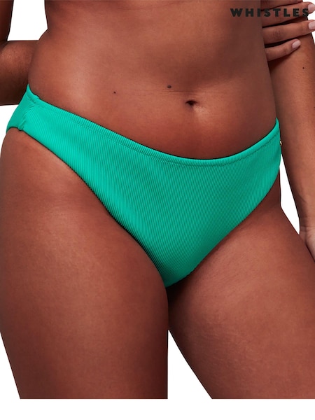 Whistles Green Ribbed Bikini Bottoms (D97372) | €24