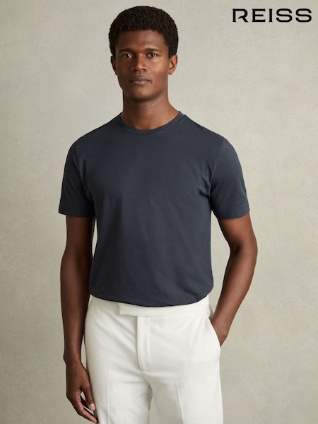 Airforce Blue - Reiss Bless T-Shirt aus Baumwolle mit Rundhalsausschnitt (D97820) | 43 €