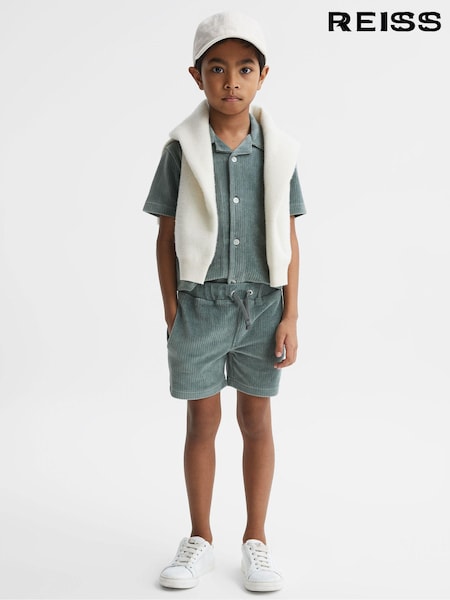 Reiss Sage Tortuga Senior Ribbed Chenille Drawstring Shorts (D97872) | €55