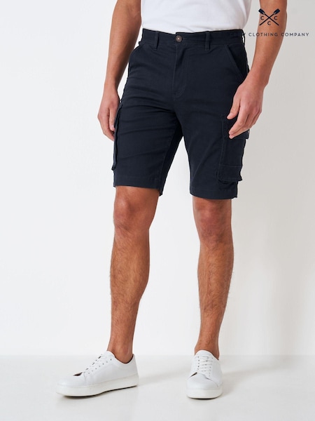 Синій - Crew Clothing Cotton Relaxed Fit Cargo Shorts (D98831) | 3 545 грн