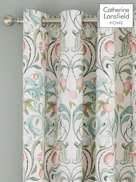 Catherine Lansfield Clarence Floral Lined Eyelet Eyelet Curtains (D99014) | €66