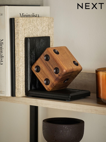 Bronx Wooden Dice Bookend (D99051) | ‏93 د.إ.‏