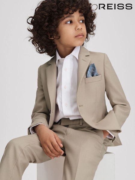 Reiss Stone Fine 9-12 yrs Cotton Single-Breasted Blazer (D99261) | €72