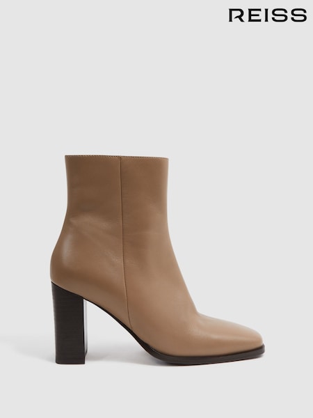 Reiss Casey Square Toe Block Heel Boots (D99646) | 285 €