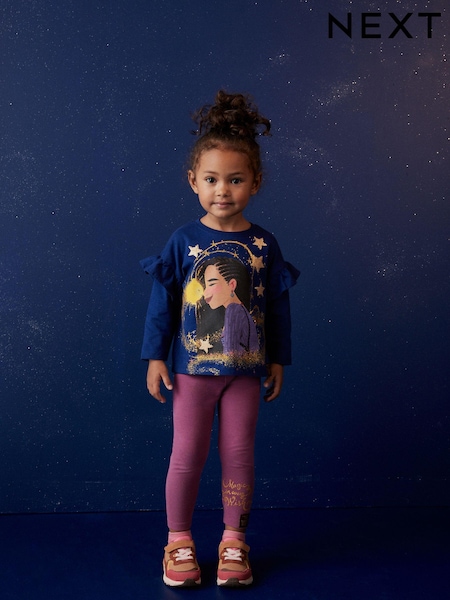 Navy Blue Disney Wish Top & Leggings Set (3mths-7yrs) (D99803) | €9 - €11