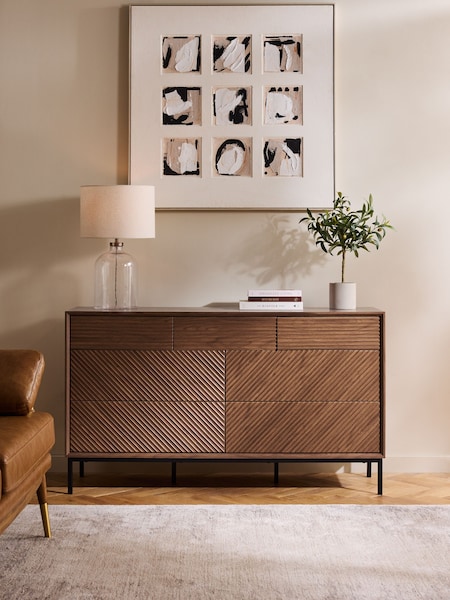 Dark Natural Marlow Oak Effect 7 Drawer Chest of Drawers (E00005) | €725