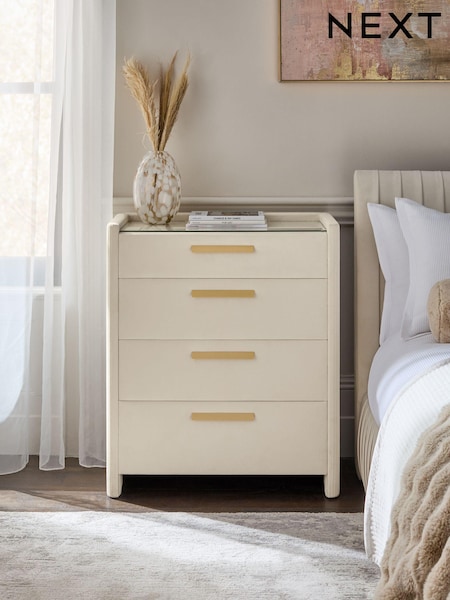 Light Natural Scarlett Upholstered Chest of Drawers (E00009) | €260