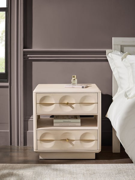 Oyster Eden Solid Mango Wood Bedside Table (E00015) | €490