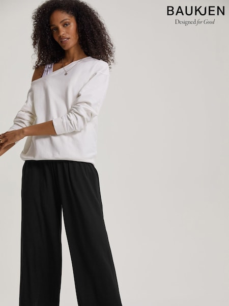 Baukjen Cropped Palazzo Black Trousers with Lenzing™ Ecovero™ (E00026) | R$ 680