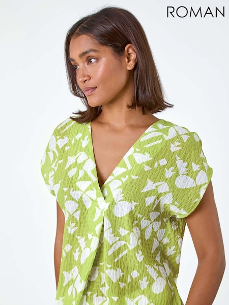 Roman Geometric Crinkle Textured Top (E00053) | ‏201‏₪