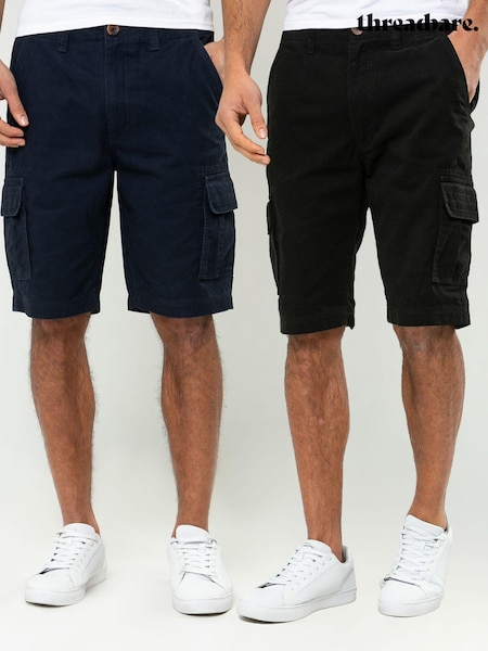 Threadbare 100% Cotton Cargo Shorts 2 Pack (E00130) | €60