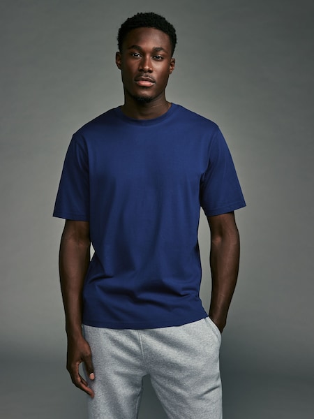 Blue Rich Regular Fit Essential Crew Neck Cotton T-Shirt (E00185) | €9