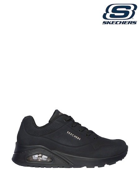Skechers Black Womens Uno Wide Fit Trainers (E00189) | €101
