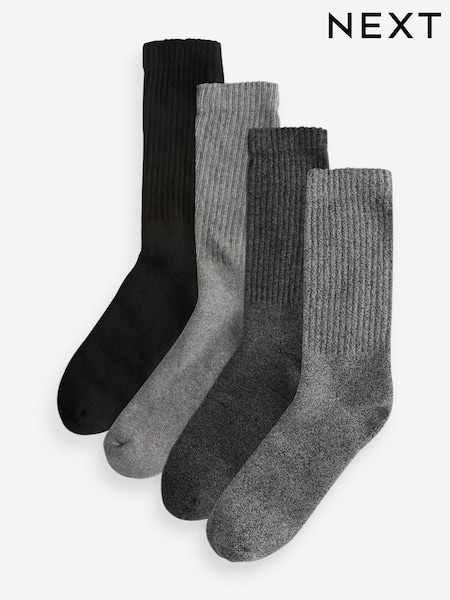 אפור/שחור - רגיל - Heavyweight Socks 4 Pack (E00233) | ‏52‏₪