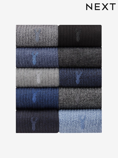 Blue Tones Heavyweight Socks 10 Pack (E00244) | €42