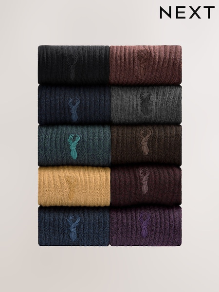 Rich Coloured Heavyweight Socks 10 Pack (E00246) | €42