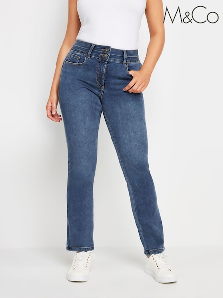 M&Co Light Blue Lift And Shape Straight Leg Jeans (E00283) | €60