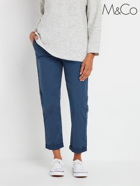 Albastru - M&Co Curele Loop Pantaloni chino (E00306) | 216 LEI